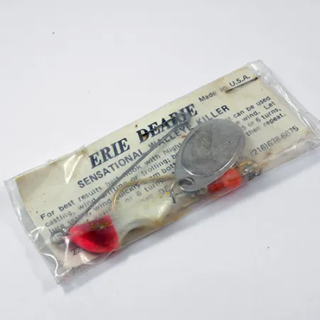 Erie Dearie Walleye Killer Spinnare, Röd/Vit, 14g, Vintage, #2227