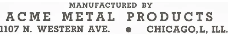 Acme Metal Products — Vasskyddade skeddrag från Chicago