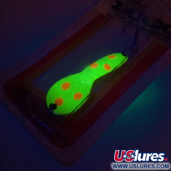 Luhr Jensen Loco 2 UV Skeddrag, Gul/Röd/Nickel, 7g, UV-reaktiv, #10000