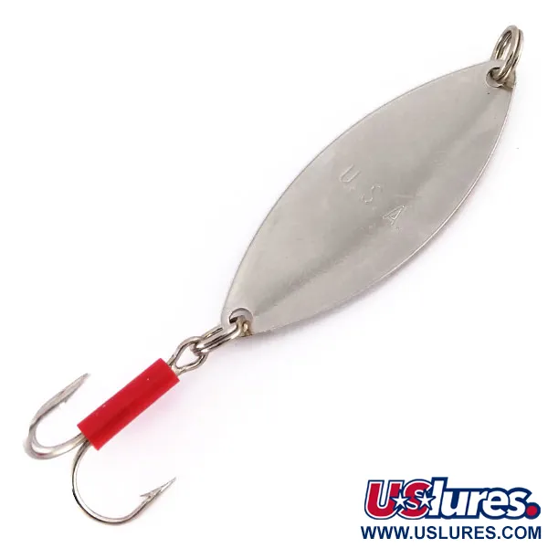 Mepps Spoon 2 Skeddrag, Nickel / Röd, 9g, Prisma-inlägg, #10005