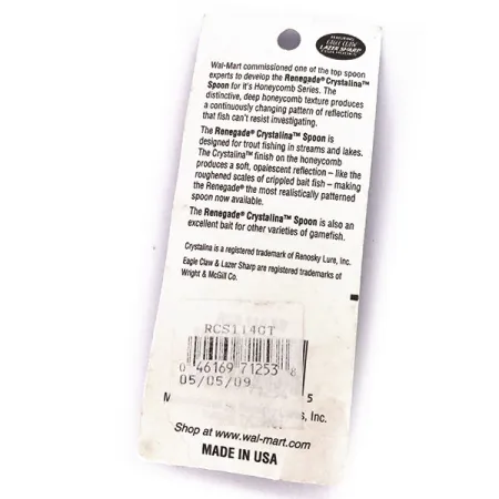 Renegade Crystalina Spoon Skeddrag, Grön-Guld-Orange, 11g, Bikaka, #10040