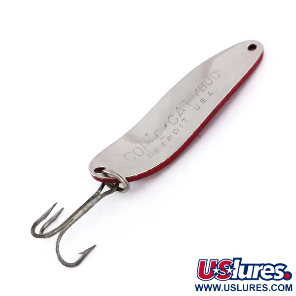 Dardevle Cop-E-Cat 7300 Skeddrag, Röd/Vit/Nickel, 14g, Detroit, #10056