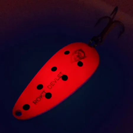 Eppinger Dardevle Rok't Devlet UV Skeddrag, Röd/Svart/Nickel, 35g, #10062