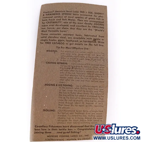 Hopkins Shorty 75 Skeddrag, Hamrad nickel, 21g, Rostfritt, #10069