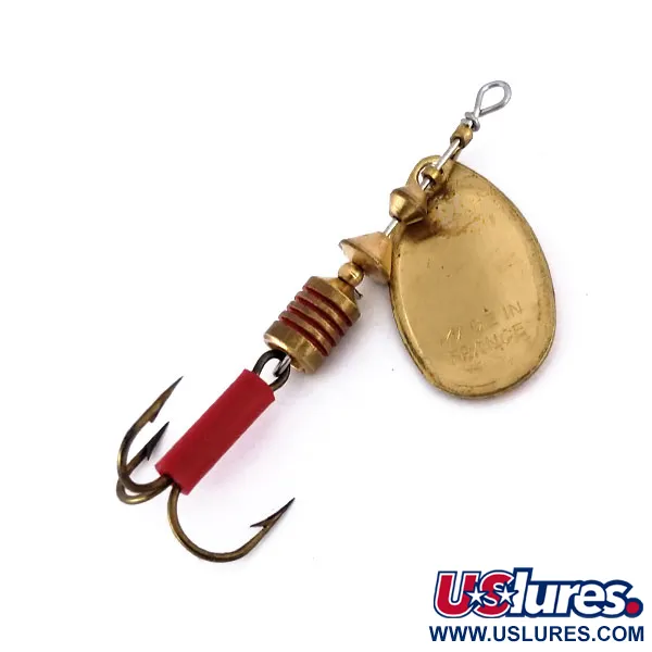 Mepps Aglia 2 Spinnare, Röd/Vit/Mässing, 4,5g, Mässingsbygel, #10075