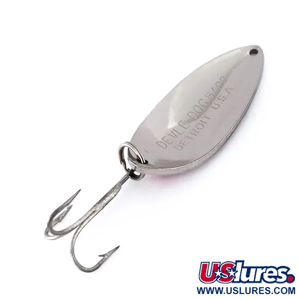 Dardevle Devle Dog Skeddrag, Nickel / Röd, 18g, Vintage, #10104