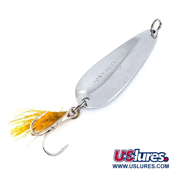 Tony Accetta Tony's Spoon Skeddrag, Nickel, 11g, Fjäderkrok, #10116