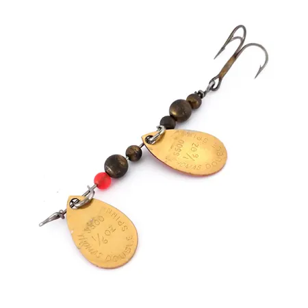 Thomas Double Spinn Spinnare, Guld / Röd, 5g, Dubbel sked, #10133