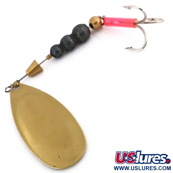 Vintage Mepps Comet 5 Spinnare, Mässing, 8cm, Rosa attraktor, #10199