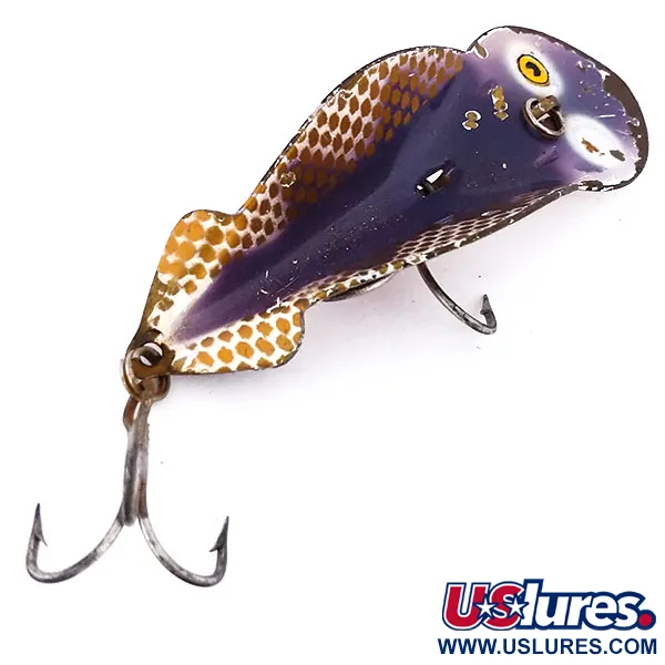 Buck Perry Spoonplug Drag, Brun/Guld/Röd, 10g, Vintage, #10200