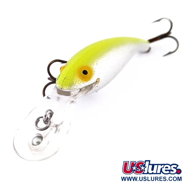 Cotton Cordell Wally Diver Wobbler, Silver/Chartreuse, 7g, Glow, #10217