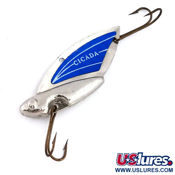 Reef Runner Cicada Blade Bait, Nickel/Blå, 11g, USA, #10244