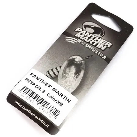 Panther Martin 9 Spinnare, Gul/Svart, 11g, Genomgående Axel, #10246