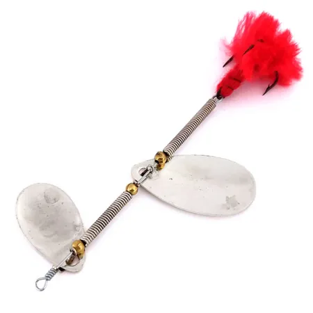 Panther Martin Simplex Tandem Con Mosca Spinnare, Nickel/Röd, 6g, #10620