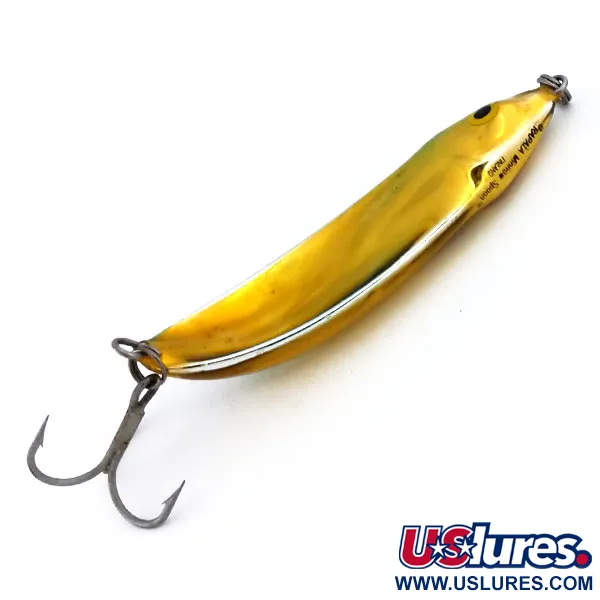 Rapala Minnow Spoon Skeddrag, Guld/Grön, 15g, Fjällmönster, #10269