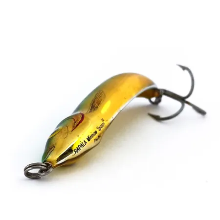 Rapala Minnow Spoon Skeddrag, Guld/Grön, 15g, Fjällmönster, #10269