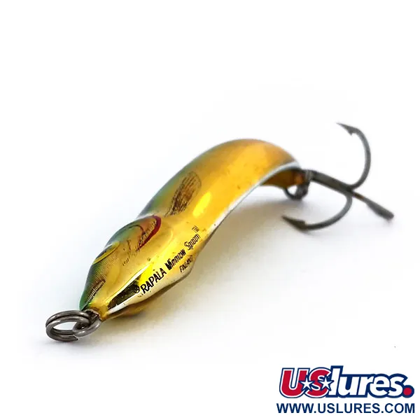 Rapala Minnow Spoon Skeddrag, Guld/Grön, 15g, Fjällmönster, #10269