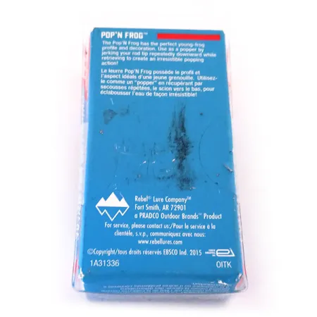 Rebel Pop'N Frog Popper, Grön Groda, 7g, Skålad Mun, #10286