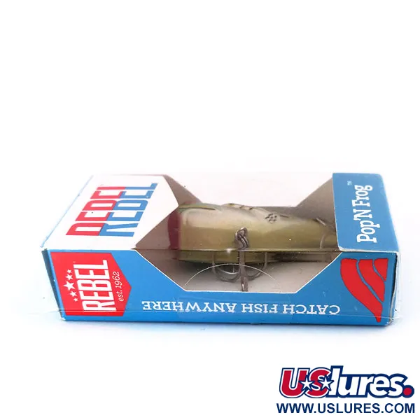 Rebel Pop'N Frog Popper, Grön Groda, 7g, Skålad Mun, #10286