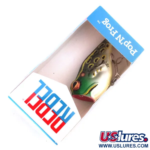 Rebel Pop'N Frog Popper, Grön Groda, 7g, Skålad Mun, #10286