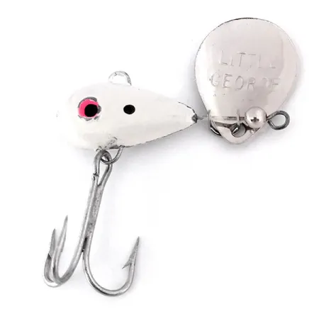 Luhr Jensen Little George Tailspinner, Nickel/Vit, 14g, #10292