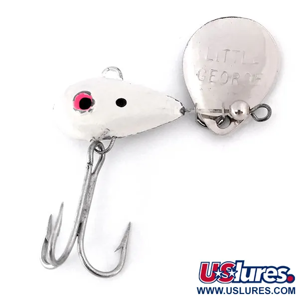 Luhr Jensen Little George Tailspinner, Nickel/Vit, 14g, #10292