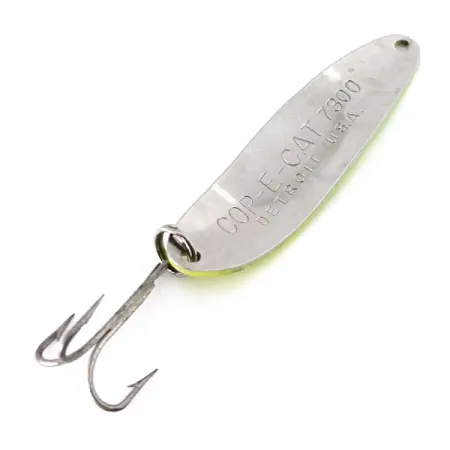 Dardevle Cop-E-Cat 7300 UV Skeddrag, Gul/Grön/Nickel, 10g, UV, #10360