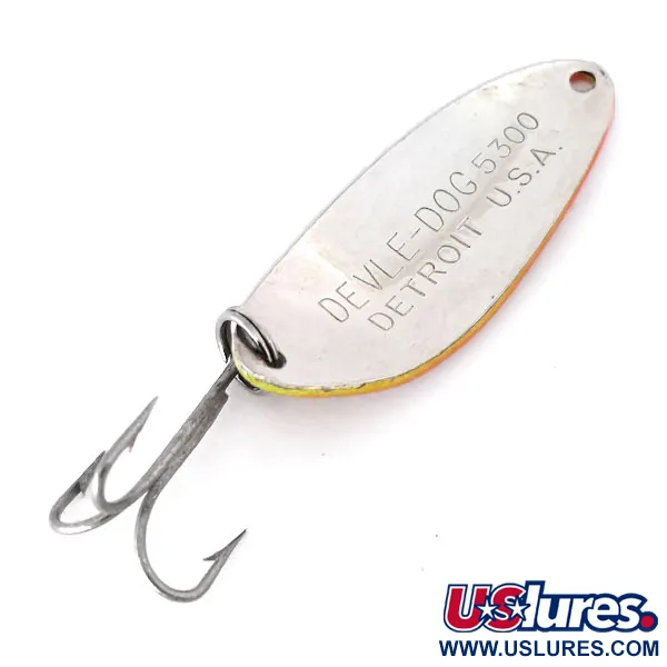 Eppinger Dardevle Devle Dog 5300 UV Skeddrag, Gul/Orange, 10g, #10361