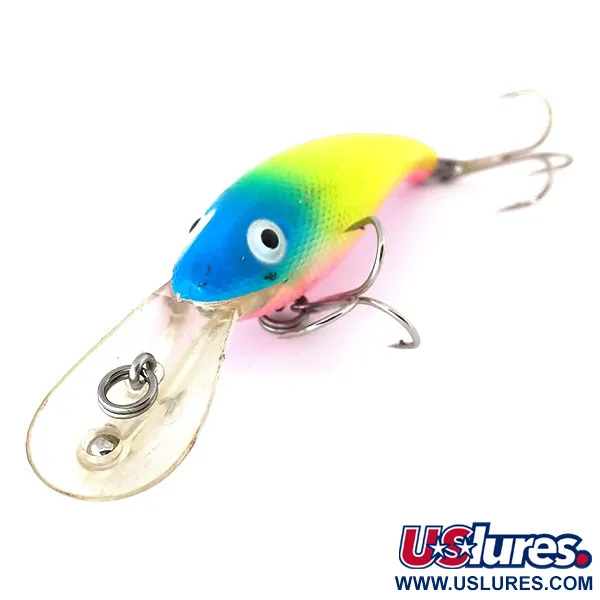 Cotton Cordell Wally Diver Wobbler, Rainbow, 14g, Glow, #10397