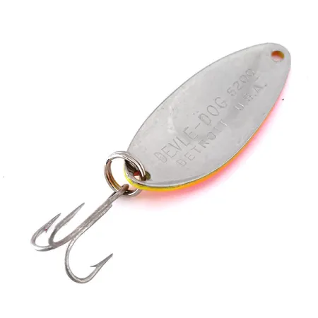 Dardevle Devle Dog 5200 UV Skeddrag, Gul/Orange/Nickel, 7g, UV, #10450