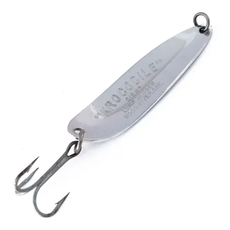 Luhr Jensen Krocodile Die #5 Skeddrag, Nickel/Grön, 21g, Prisma, #10472