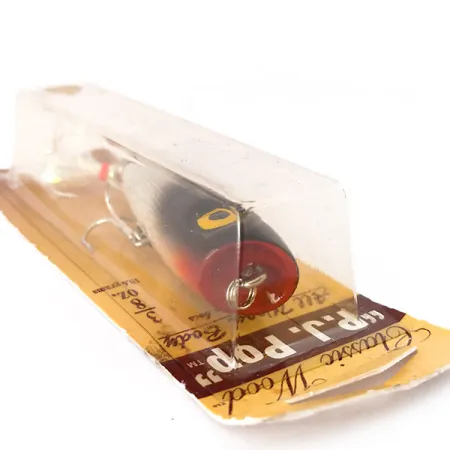 Luhr Jensen P.J.POP Popper Trä, Silver Foil/Blk Shad, 10.5g, #10499