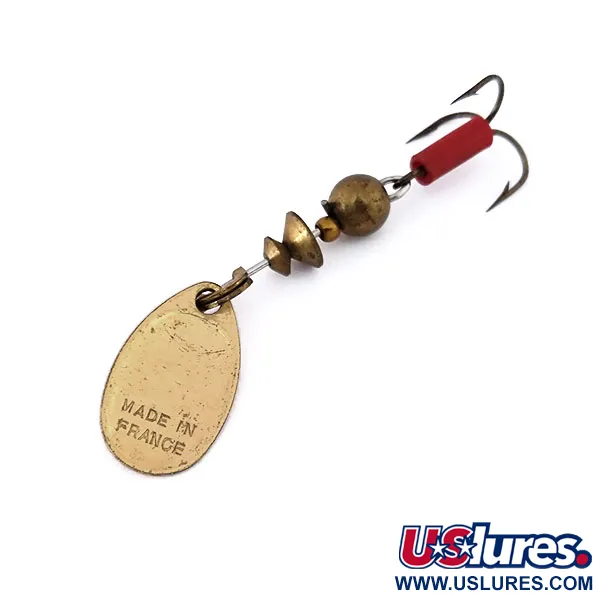 Mepps Aglia 0 Spinnare, Mässing, 2,5g, Röd slang, #10558