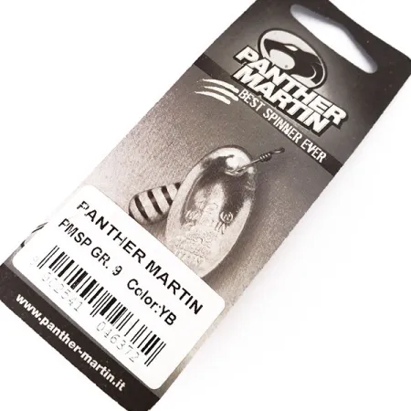 Panther Martin 9 Con Punti Spinnare, Svart / Gul, 9g, In-line, #10563