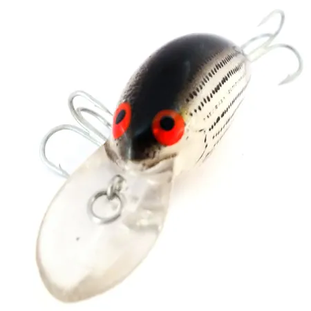 Bomber model B 4A Crankbait, Silver/Svart, 7g, Flytande, #10605