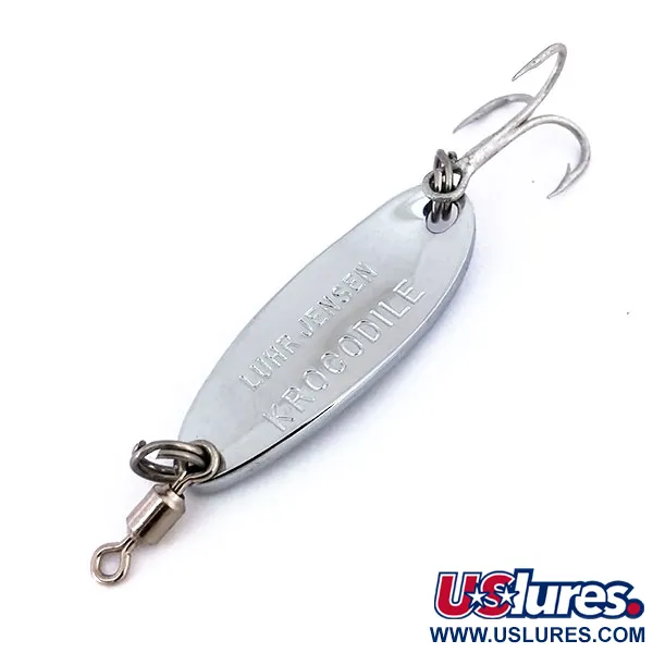 Luhr Jensen Krocodile, 7g Nickel/Blå, Skeddrag #15647