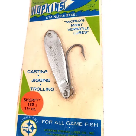 Hopkins shorty 150 Jig Lure, Hamrad nickel, 42g, Enkelkrok, #10617