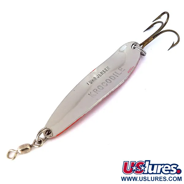 Luhr Jensen Krocodile Die #4 Skeddrag, Nickel/Orange, 14g, UV, #10625