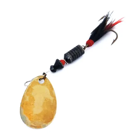 South Bend 3 Spinnare, Mässing, 7g, Fjäderklädd trekrok, #10636