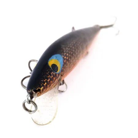 Rebel Floater F12 Vobbler, Svart-Guld, 9g, Flytande, #10646