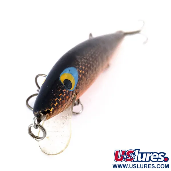 Rebel Floater F12 Vobbler, Svart-Guld, 9g, Flytande, #10646