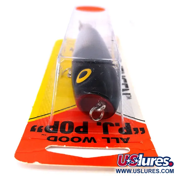 Luhr Jensen P.J.POP Popper, Silver / Svart, 17g, Träkropp, #10658