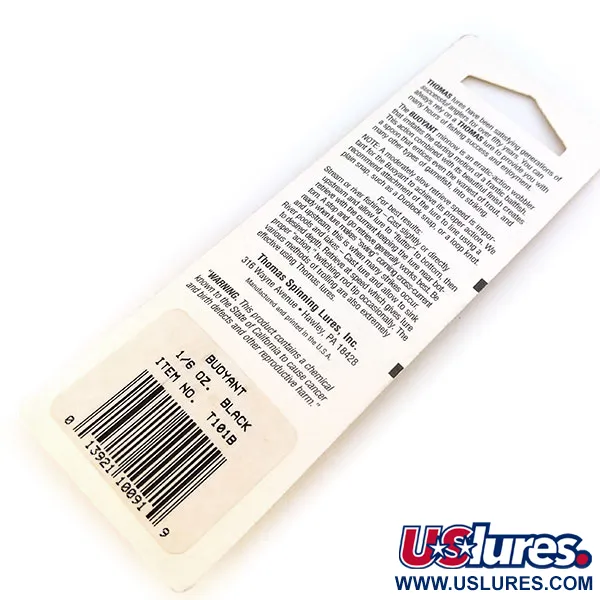 Thomas Buoyant Skeddrag, Black Trout, 5g, Metallkropp, #T101B