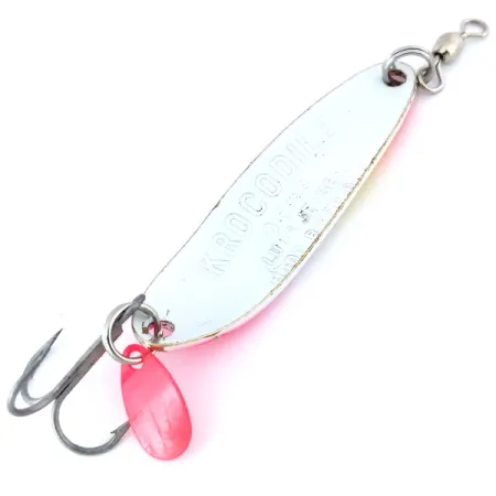 Luhr Jensen Krocodile Die #3 UV Skeddrag, Vit / Rosa, 10g, UV, #10711