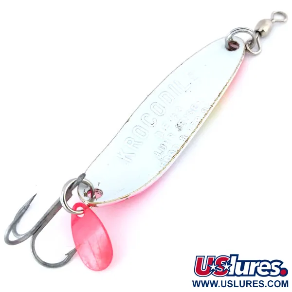 Luhr Jensen Krocodile Die #3 UV Skeddrag, Vit / Rosa, 10g, UV, #10711
