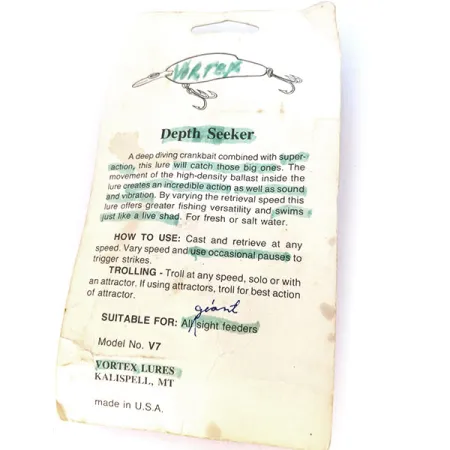 Vortex Lures Depth Seeker Crankbait, Red Tiger, 17g, Rassel, #10792