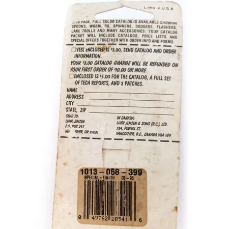 Luhr Jensen Lil' Kroc UV Skeddrag, Nickel/Röd, 18g, UV, #10793