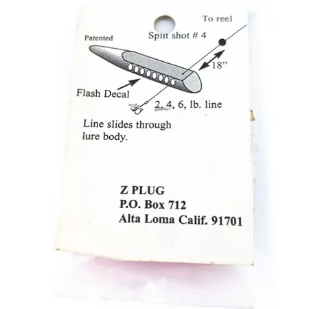 ZPlug Lures Z Plug Mini Genomlöpare, Rosa, 2g, Inlinesystem, #10796
