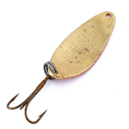 Seneca Little Cleo Skeddrag, Röd/Vit/Guld, 7g, Vintage-stämpel, #10813