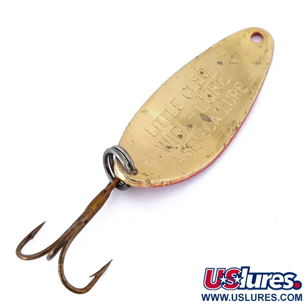 Seneca Little Cleo Skeddrag, Röd/Vit/Guld, 7g, Vintage-stämpel, #10813